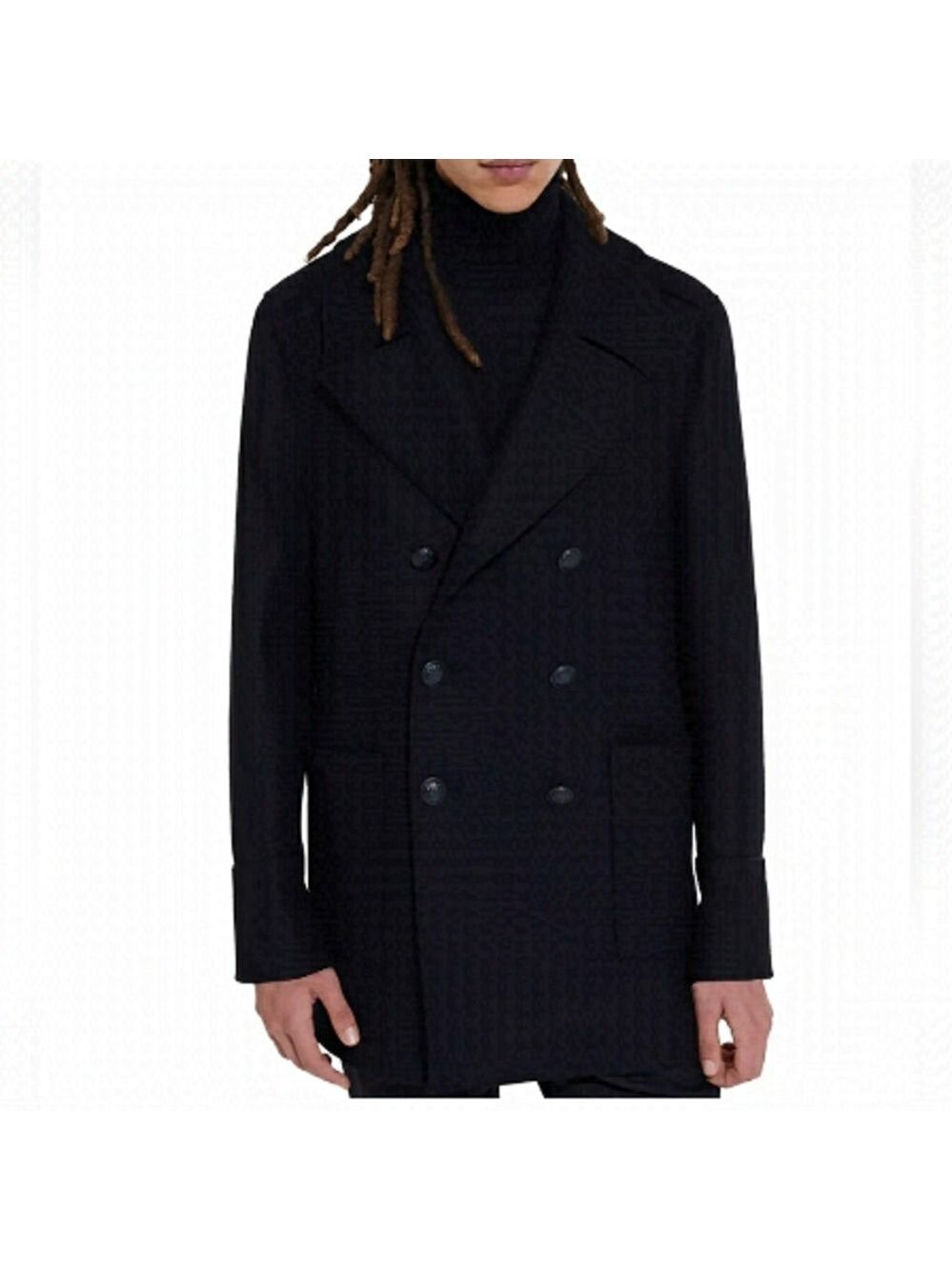 The KOOPLES WOOL & CASHMERE BLEND DOUBLE BREASTED TRENCH COAT NEW